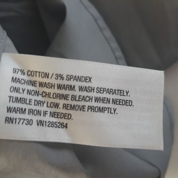 MERONA Button Up Slim Fit Shirt Men Gray XXL Gray Long Sleeve NWT - Picture 12 of 12